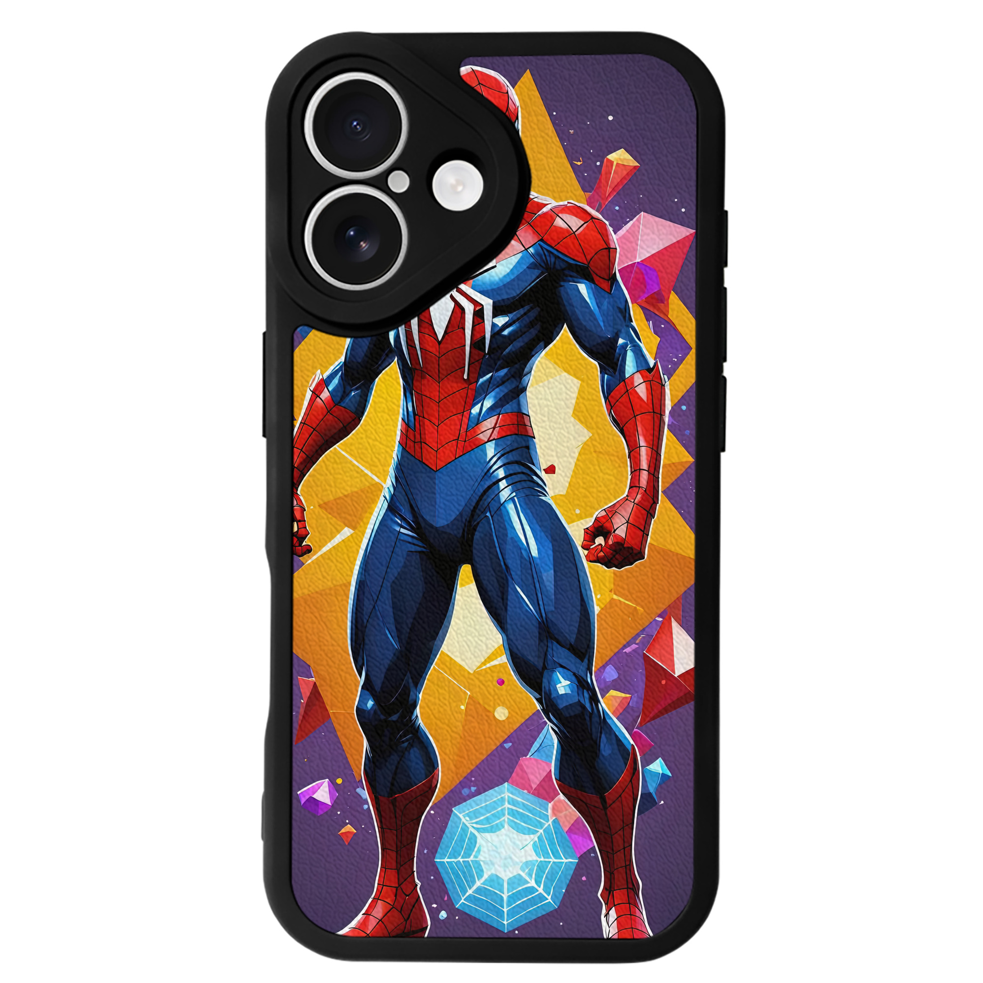 Spider Man スパイダーマン 【iPhone 16シリーズ対応】シリコンスマホケース（レザー調） 材質：シリコン